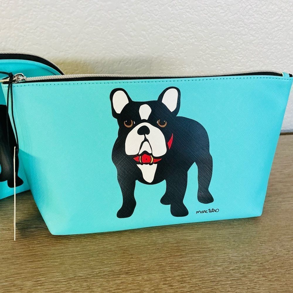 Frenchie English Bulldog Boston Terrier Dog Makeup Travel Bag Pouch